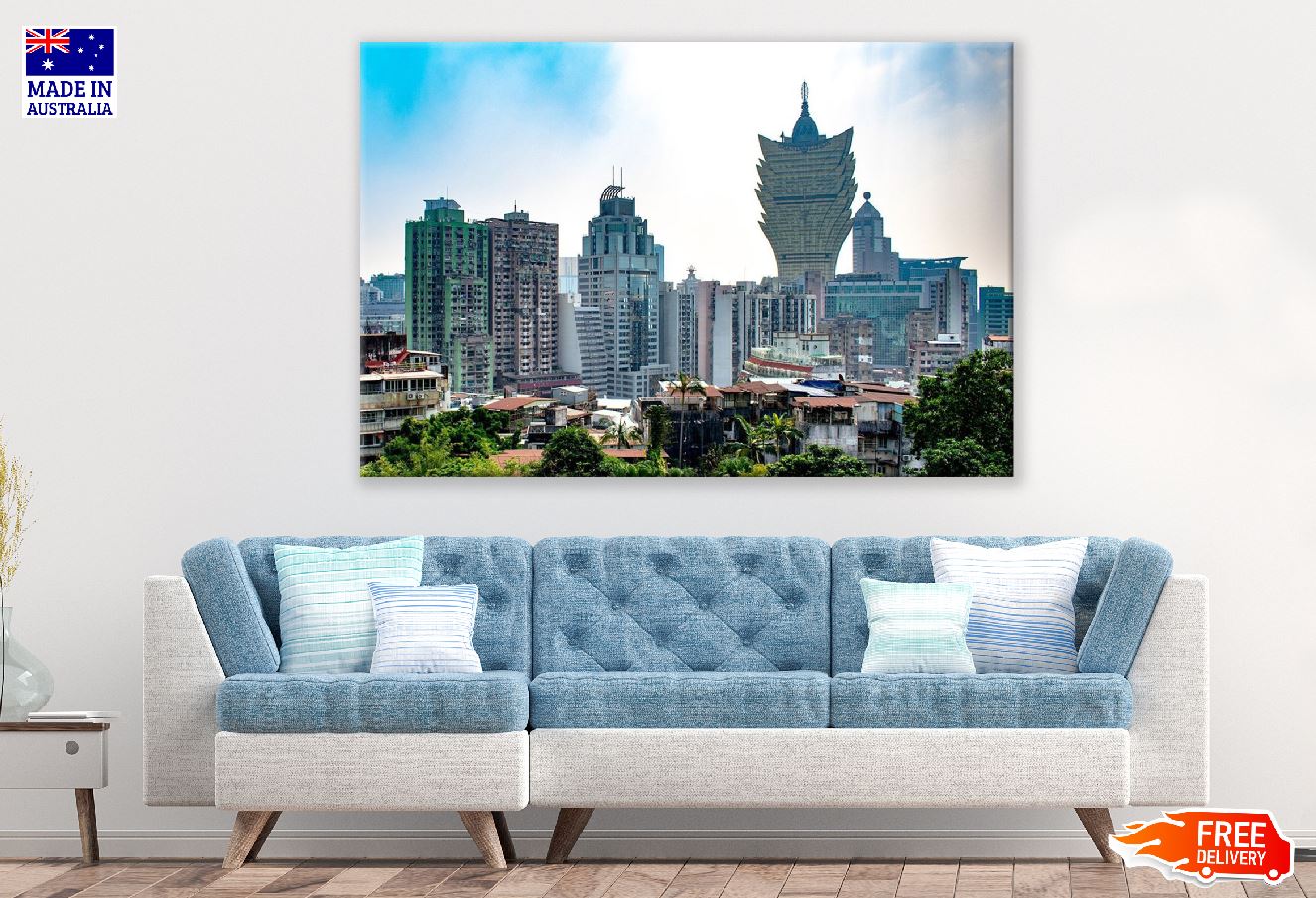 Macao Skyline View, China Print 100% Australian Made