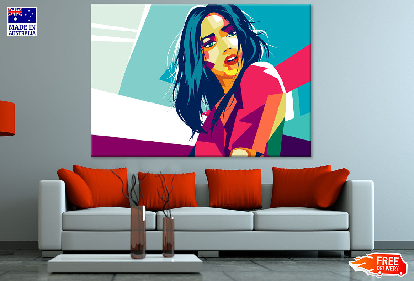Fashion Woman in Style Illustration Print 100% Australian Made
