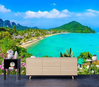 Wallpaper Murals Peel and Stick Removable Stunning Beach View High Quality