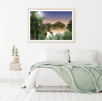 Dinosaur in Forest Digital Painting Home Decor Premium Quality Poster Print Choose Your Sizes
