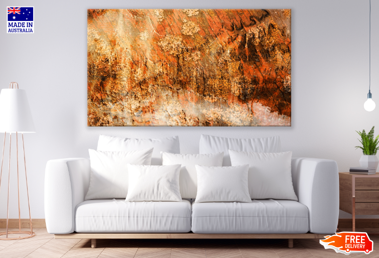 Orange Abstract Design Print 100% Australian Made