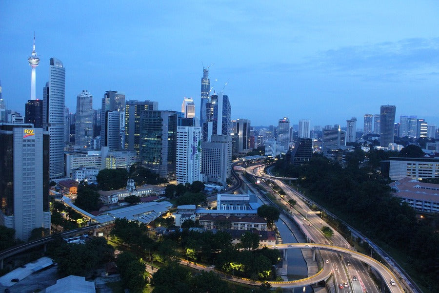Kuala Lumpur Cityscape Night View Photograph, Malaysia Print 100% Australian Made