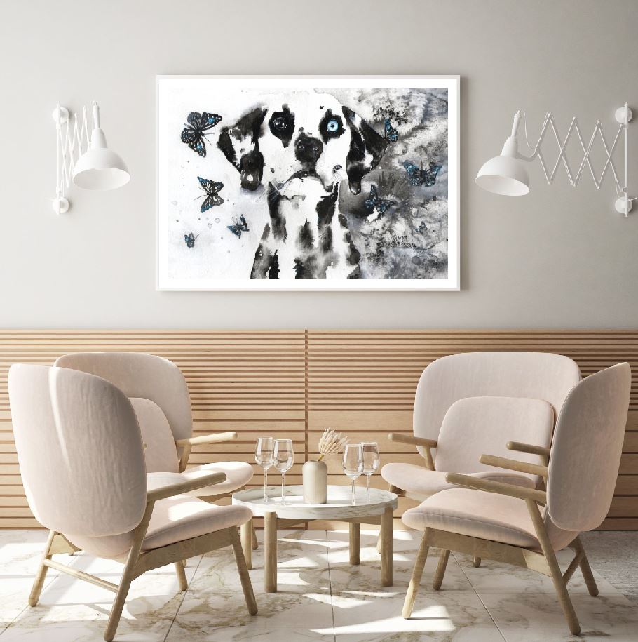 Dalmation Dog B&W Painting Home Decor Premium Quality Poster Print Choose Your Sizes