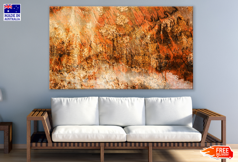 Orange Abstract Design Print 100% Australian Made