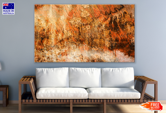 Orange Abstract Design Print 100% Australian Made
