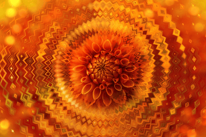 Orange Abstract Design Print 100% Australian Made