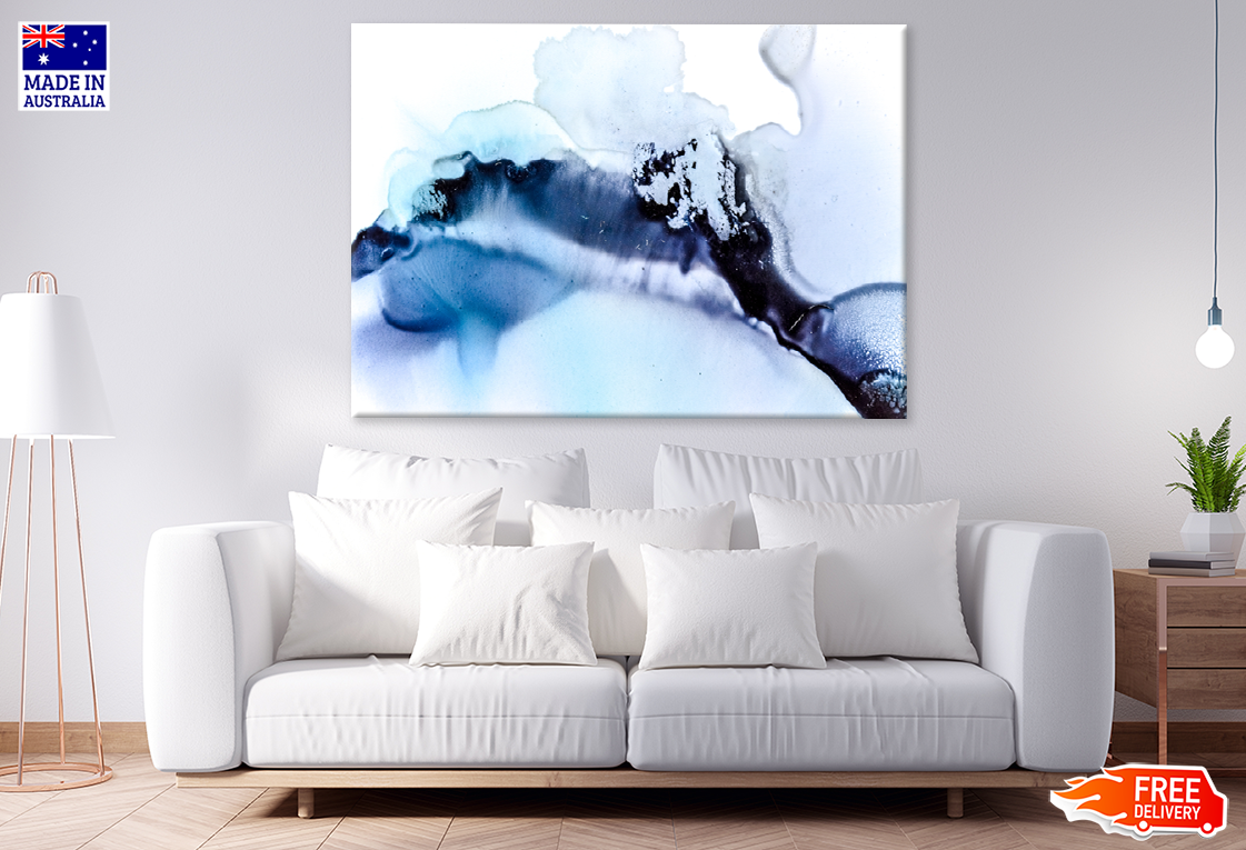 Blue & White Abstract Design Print 100% Australian Made