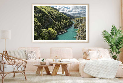 Kawarau River Forest Aerial View Photograph Home Decor Premium Quality Poster Print Choose Your Sizes