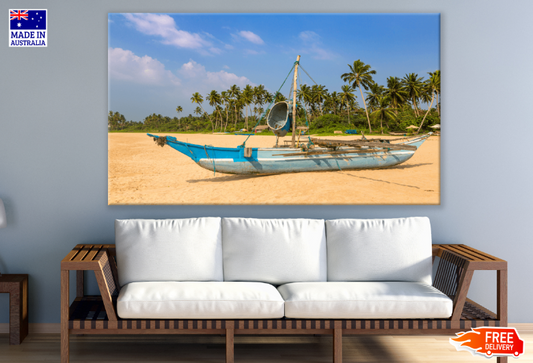 Boat On Sea Shore Print 100% Australian Made