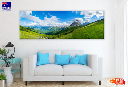 Panoramic Canvas Sky & Hill Mountain Scenery Photograph High Quality 100% Australian Made Wall Canvas Print Ready to Hang