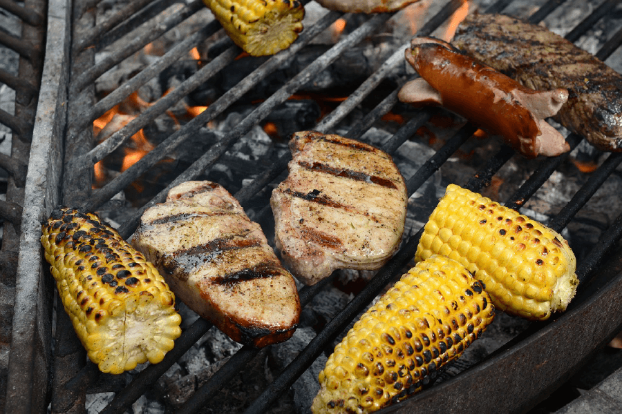 Grilled Meat With Corn Photograph Print 100% Australian Made