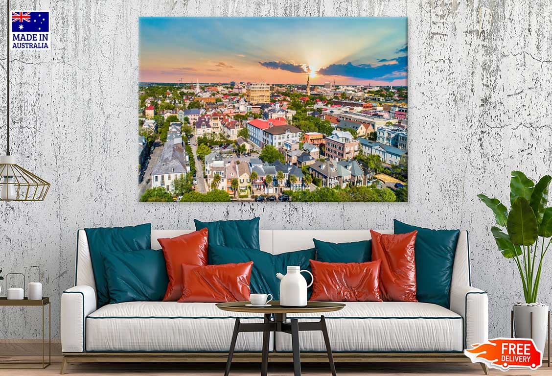 Charleston South Carolina Skyline View Photograph Print 100% Australian Made