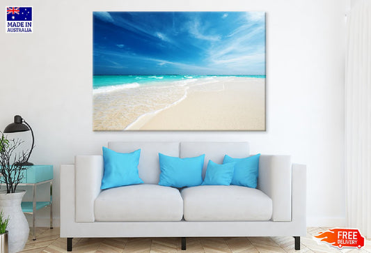 Island Beach with Sandspit View Photograph Print 100% Australian Made