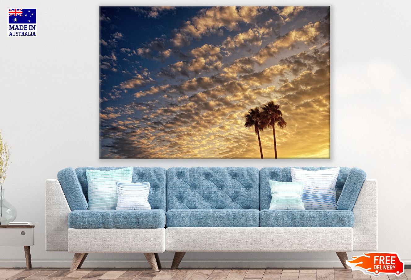 Dark Clouds & Palm Trees Photograph Print 100% Australian Made