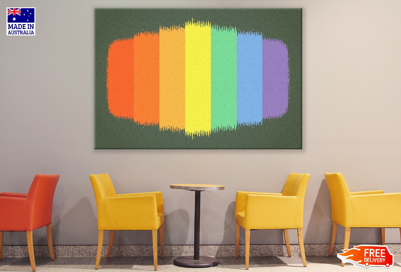 Colorful Stripes Abstract Design Print 100% Australian Made