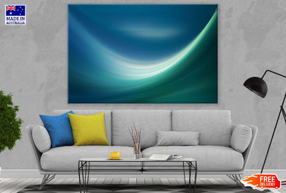 White Blue & Green Digial Abstract Design Print 100% Australian Made