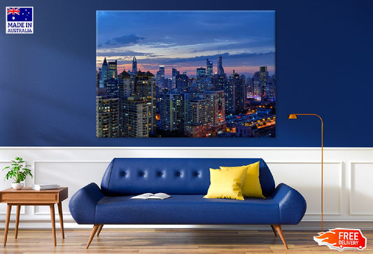 Shanghai City Night Photograph Print 100% Australian Made