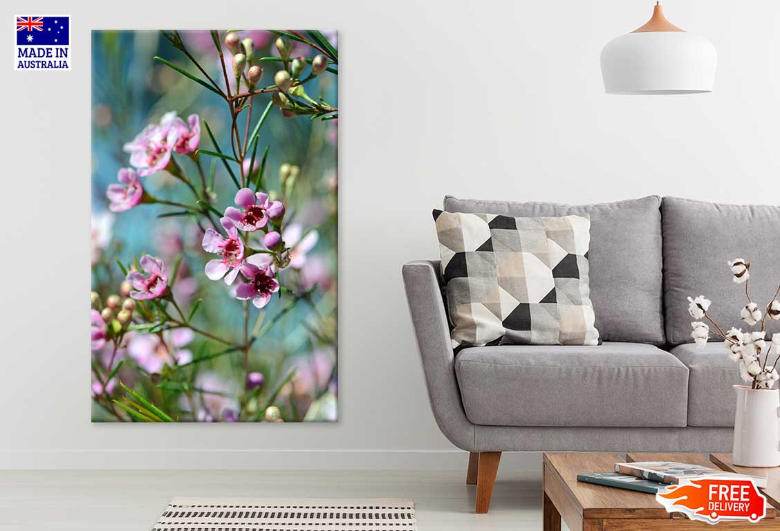 Pink Spring Flowers Closeup View Photograph Print 100% Australian Made