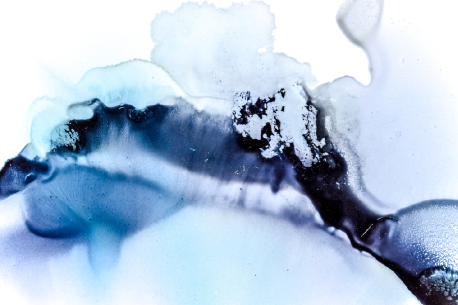 Blue & White Abstract Design Print 100% Australian Made