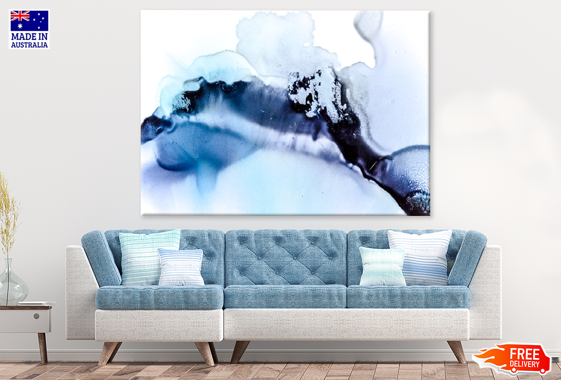 Blue & White Abstract Design Print 100% Australian Made