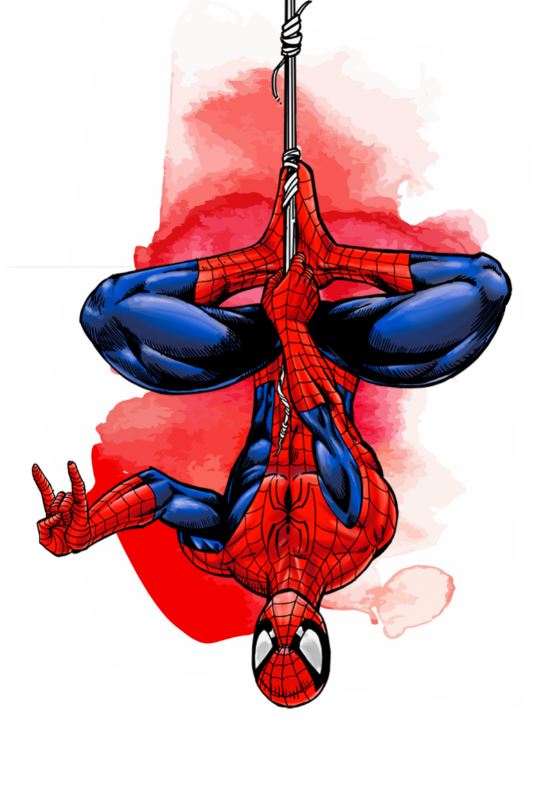 Spider-Man Superhero's Watercolour Arts Print Premium Canvas Ready to Hang High Quality choose sizes