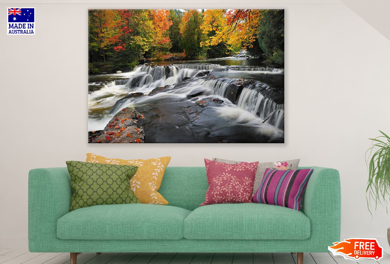 Upper Peninsula Waterfalls View Print 100% Australian Made