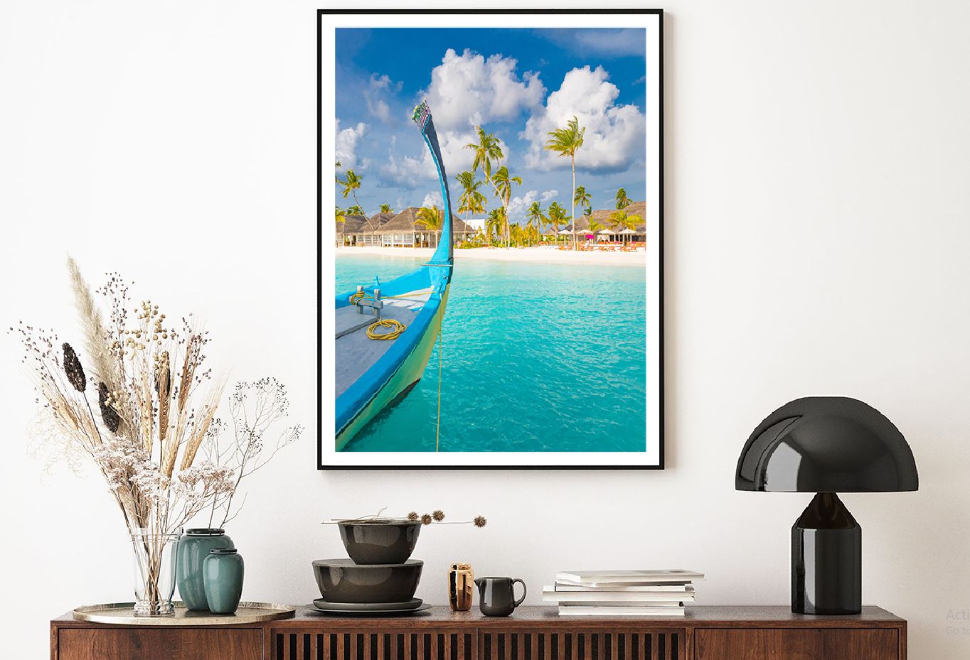 Traditional Boat Dhoni Sea Lagoon View Home Decor Premium Quality Poster Print Choose Your Sizes