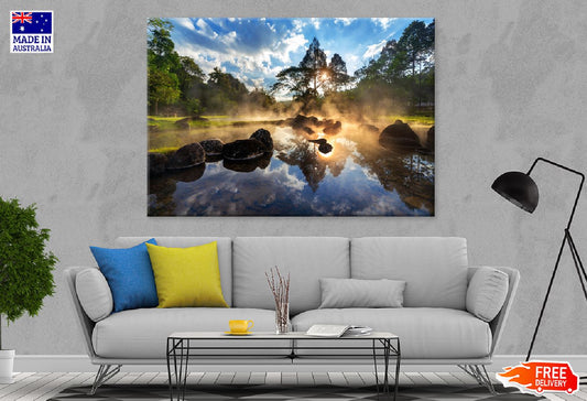 Chae Son Hot Spring Park Sunrise Photograph Print 100% Australian Made