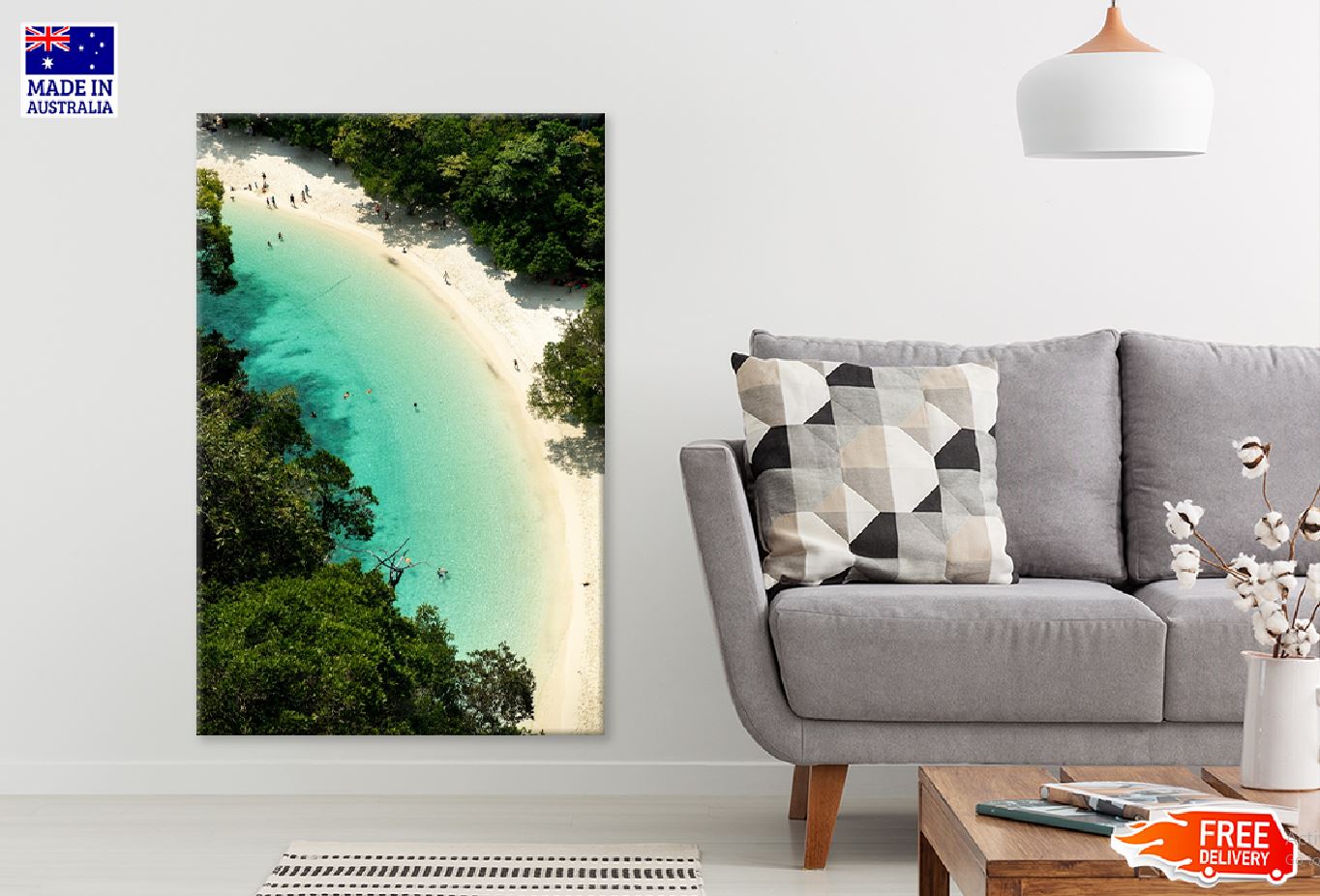 Koh Hong Island Walkway Aerial View Photograph Print 100% Australian Made