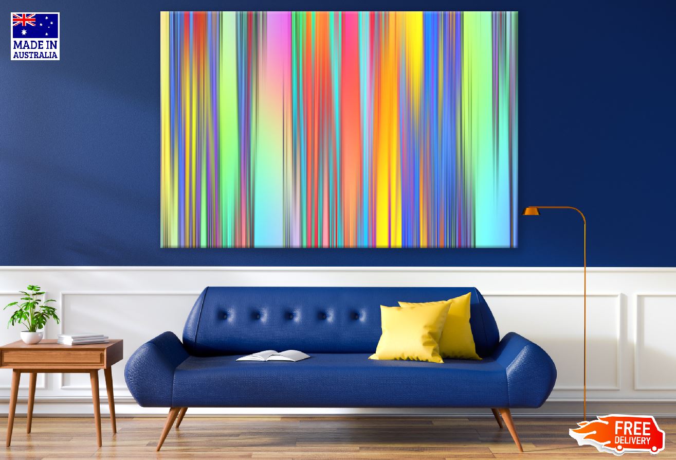 Colorful 3D Lines Digital Abstract Design Print 100% Australian Made