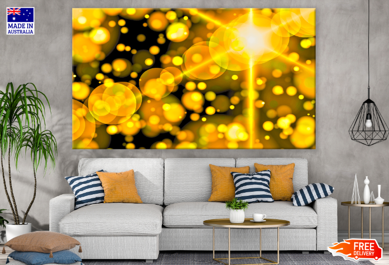 Yellow Abstract Design Print 100% Australian Made