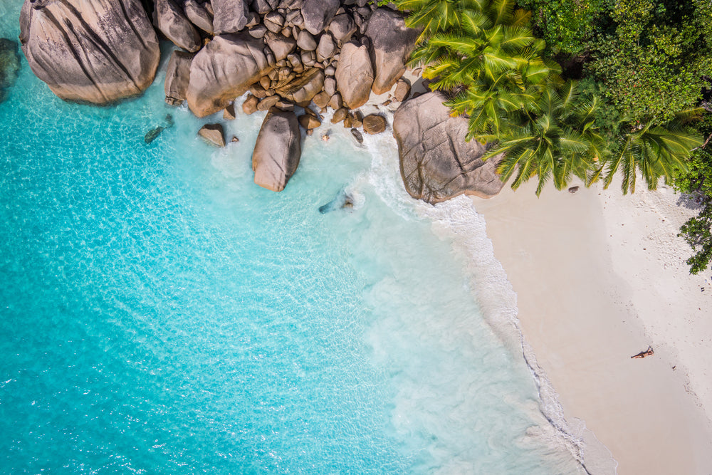 Beach & Rocks Aerial View Photograph Print 100% Australian Made