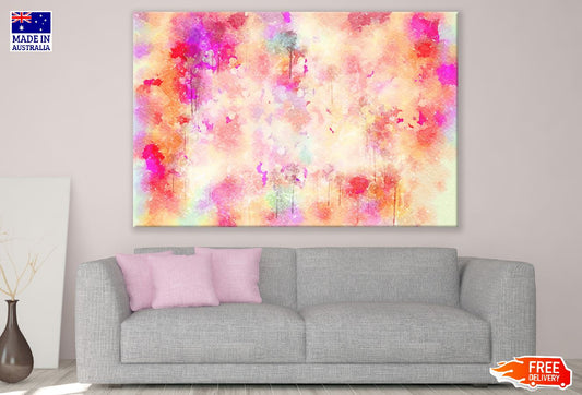 Orange & Pink Abstract Design Print 100% Australian Made
