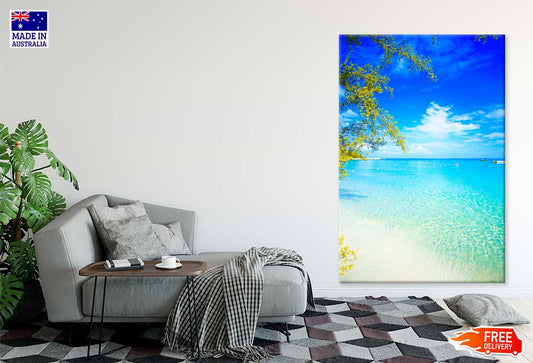 Clear Sea with Blue Sky Scenery Photograph Print 100% Australian Made