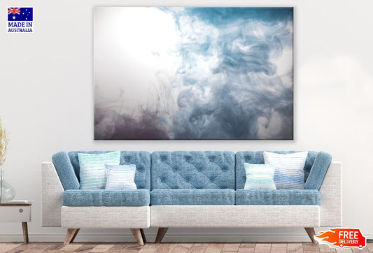Black & Grey Smoke Abstract Design Print 100% Australian Made