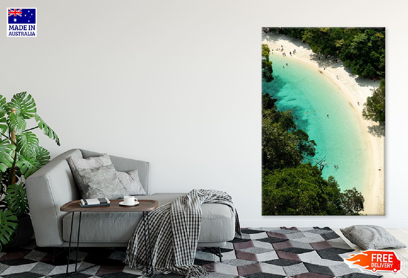 Koh Hong Island Walkway Aerial View Photograph Print 100% Australian Made