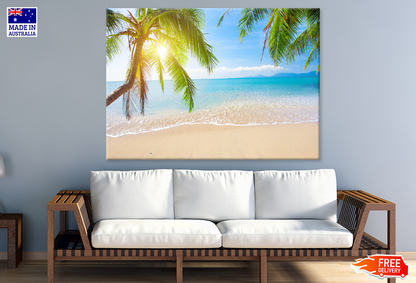 Palm Trees & Sea Sunset View Photograph Print 100% Australian Made