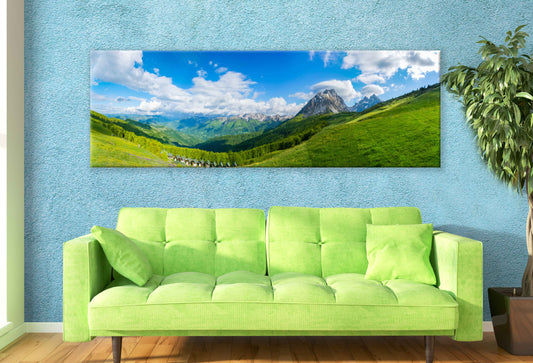 Panoramic Canvas Sky & Hill Mountain Scenery Photograph High Quality 100% Australian Made Wall Canvas Print Ready to Hang