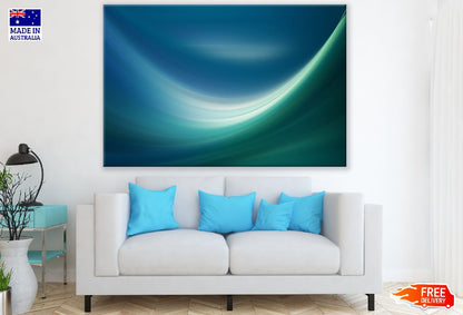 White Blue & Green Digial Abstract Design Print 100% Australian Made