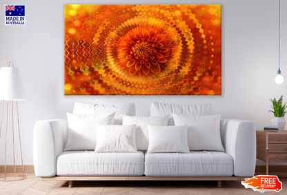 Orange Abstract Design Print 100% Australian Made