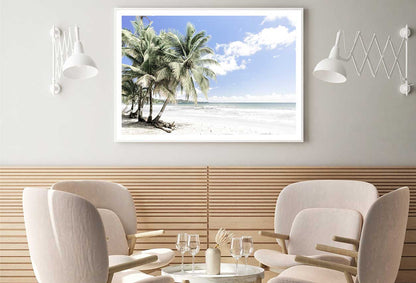 Palm Trees Near Sea Scenery View Photograph Home Decor Premium Quality Poster Print Choose Your Sizes