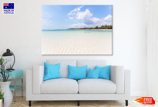 Sandy Beach & Blue Sky Photograph Print 100% Australian Made