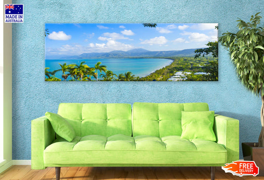 Panoramic Canvas Four Mile Beach View Photograph High Quality 100% Australian Made Wall Canvas Print Ready to Hang