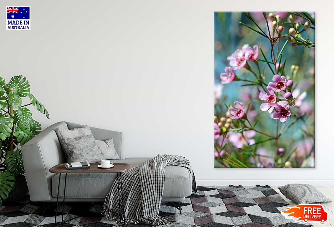 Pink Spring Flowers Closeup View Photograph Print 100% Australian Made