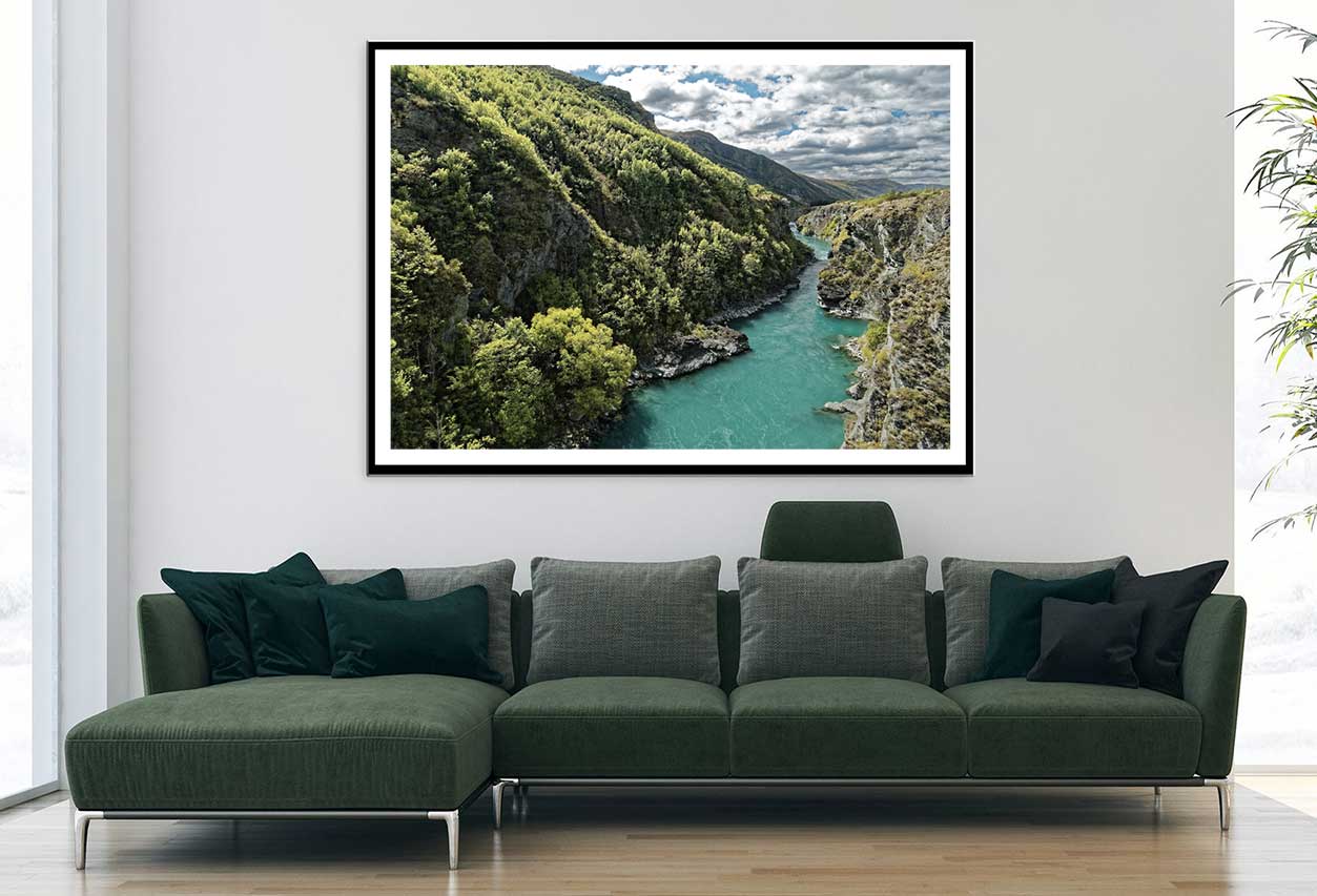 Kawarau River Forest Aerial View Photograph Home Decor Premium Quality Poster Print Choose Your Sizes