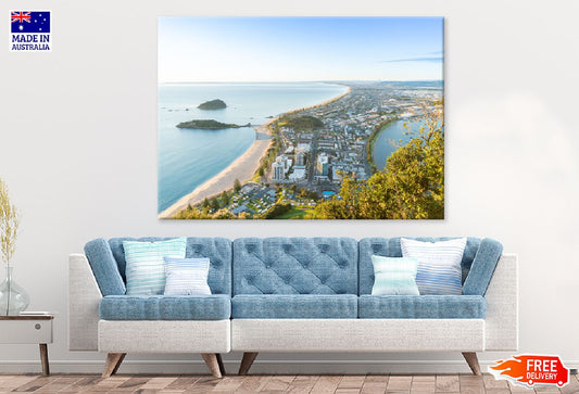 Mount Maunganui Beach & City View Photograph Print 100% Australian Made