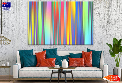 Colorful 3D Lines Digital Abstract Design Print 100% Australian Made