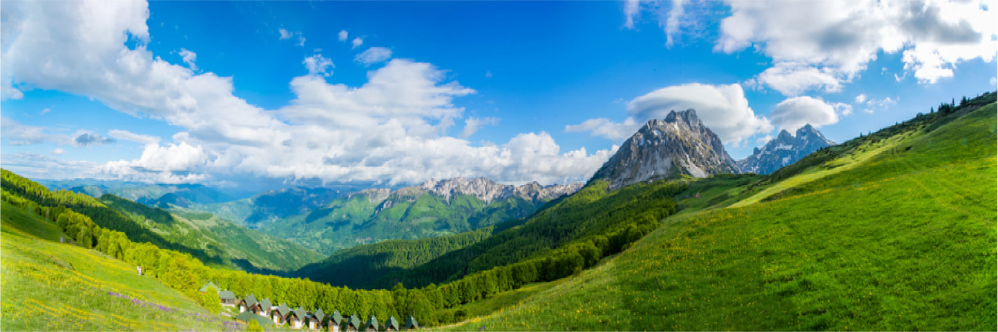 Panoramic Canvas Sky & Hill Mountain Scenery Photograph High Quality 100% Australian Made Wall Canvas Print Ready to Hang
