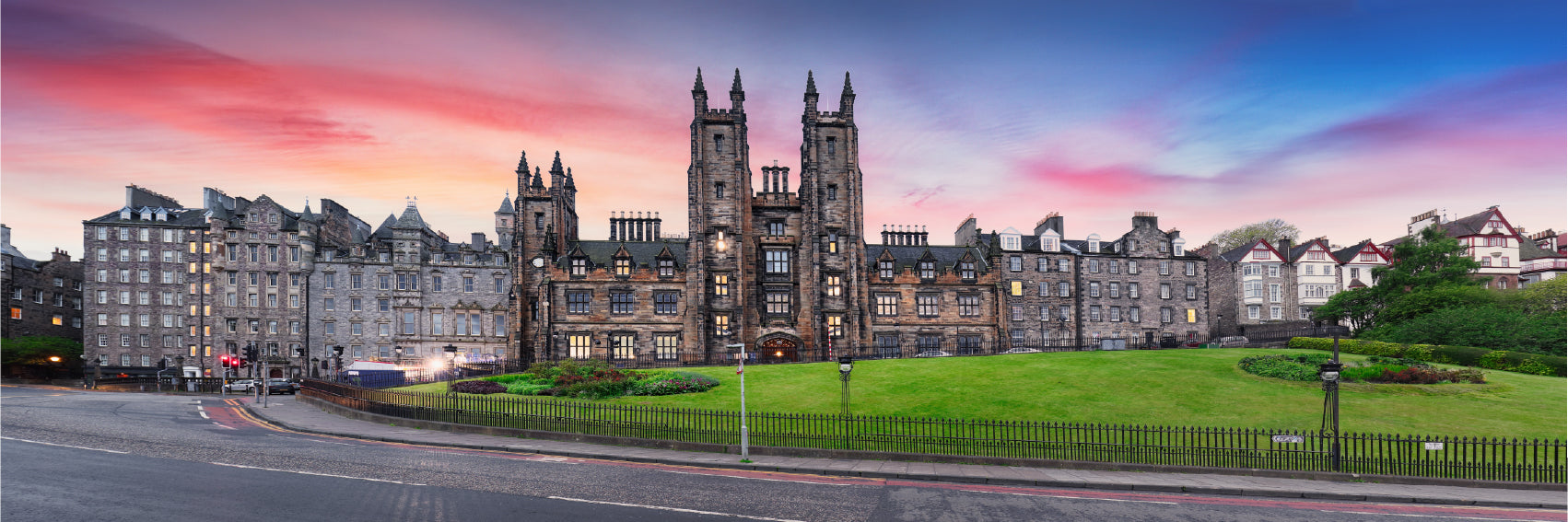 Panoramic Canvas Edinburgh University View Photograph High Quality 100% Australian Made Wall Canvas Print Ready to Hang