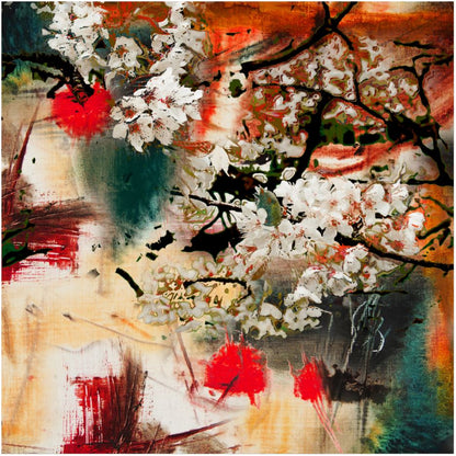 Square Canvas Colorful Floral Watercolor Painting High Quality Print 100% Australian Made